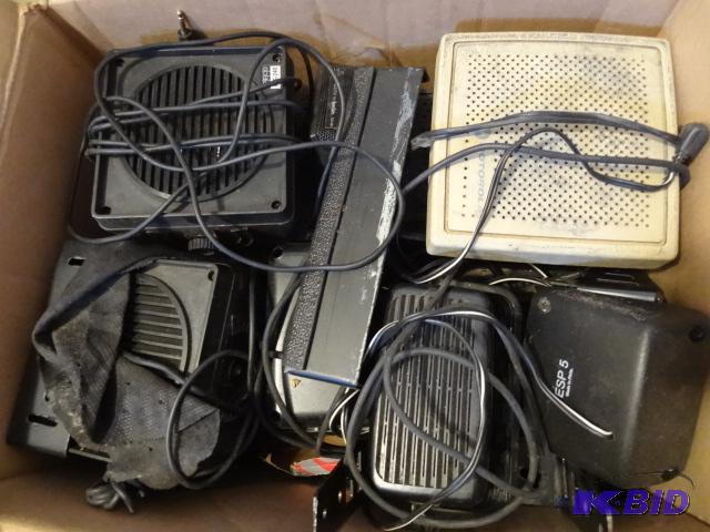 lot 245 image: Box of Speco, Motorola and more external spea...