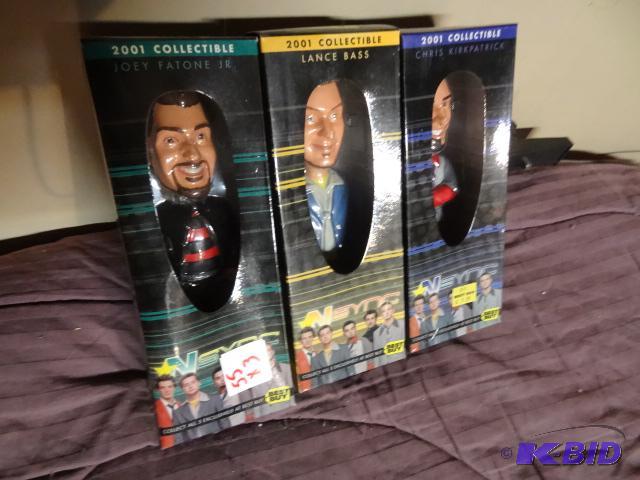 lot 55 image: Vintage NSync Bobbleheads...