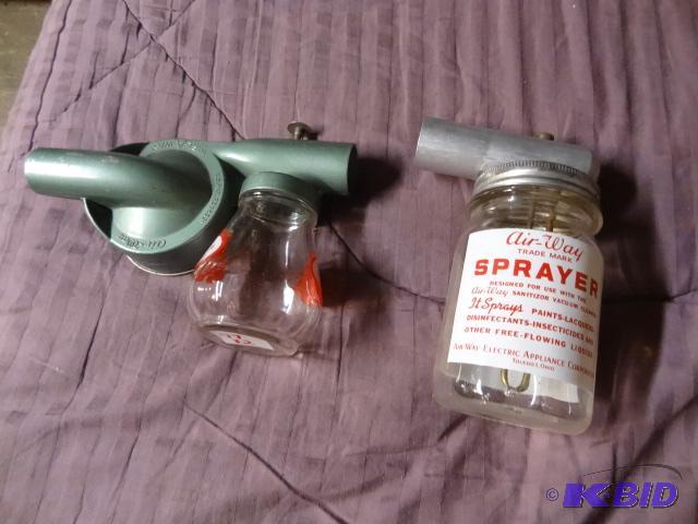 lot 77 image: Pair of vintage AIR-WAY vacuum cleaner spraye...