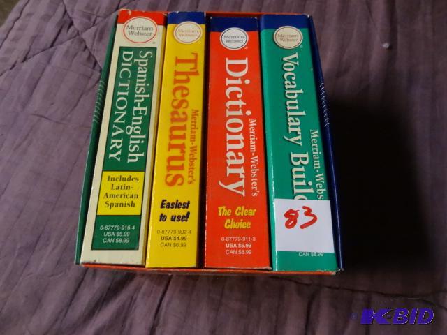 lot 83 image: Set of 4 Merriam-Webster language reference b...
