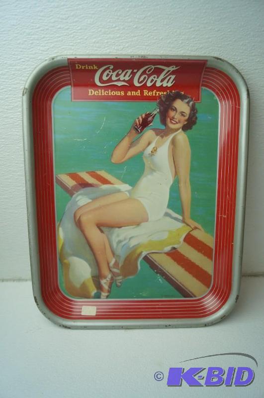 Authentic Coca Cola 1939 bathing beauty serving tray
