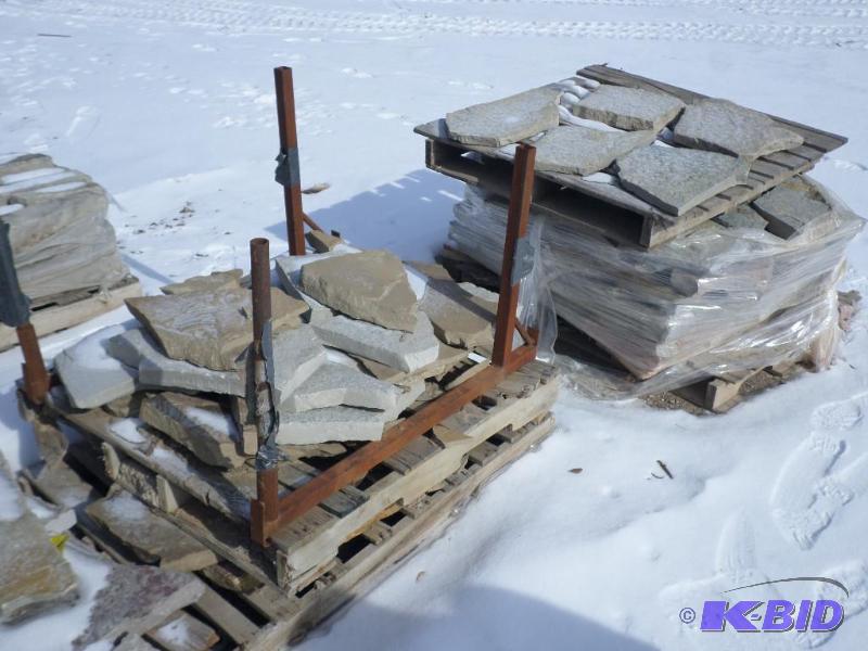 (4) Pallets Of Natural Stone PatioPaver Ston...