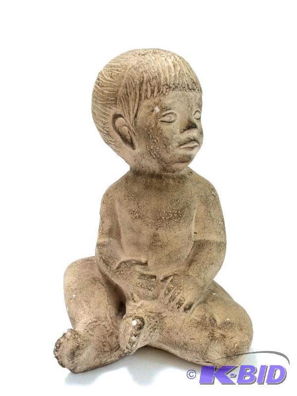 lot 13 image: Garden Sculpture of a Little Girl