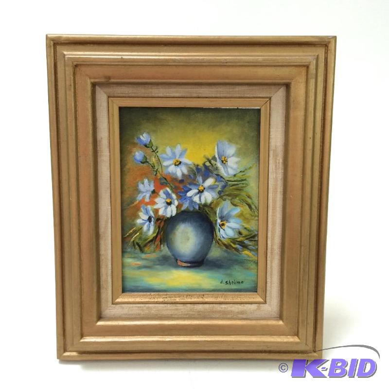 lot 2 image: Original Oil on art board - Signed d. Sheimo & Framed