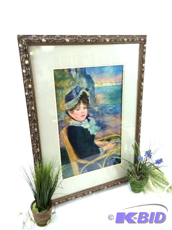 lot 23 image: Framed & Matted canvas Glicee of Renoir