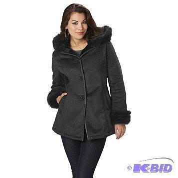New with tags Womens Hooded Faux Shearling W...