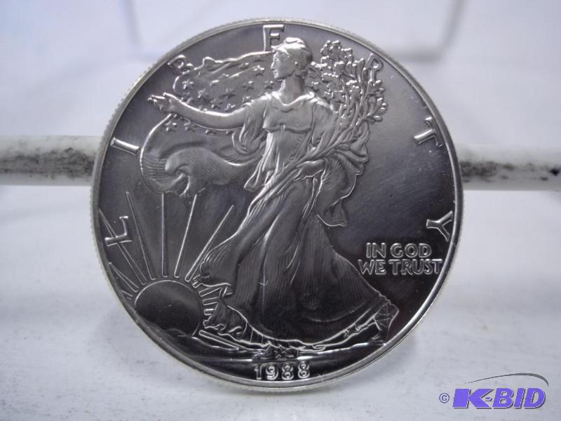 lot 40 image: 1988 1oz. Fine Silver - One Dollar - American...
