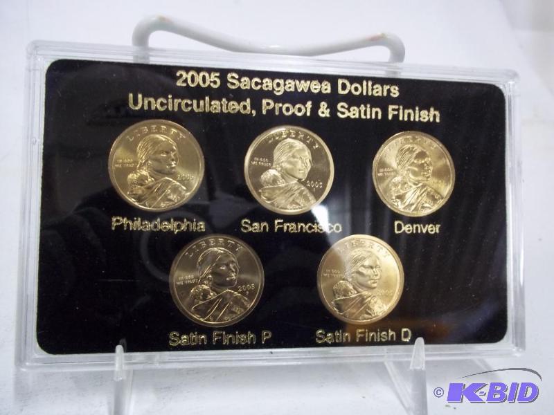 lot 52 image: 2005 Sacaagawea Dollars Uncirculated, Proof a...