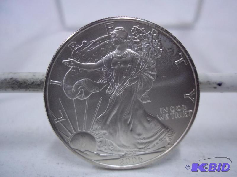 lot 55 image: 206 Walking Liberty 1 oz fine silver US Comme...