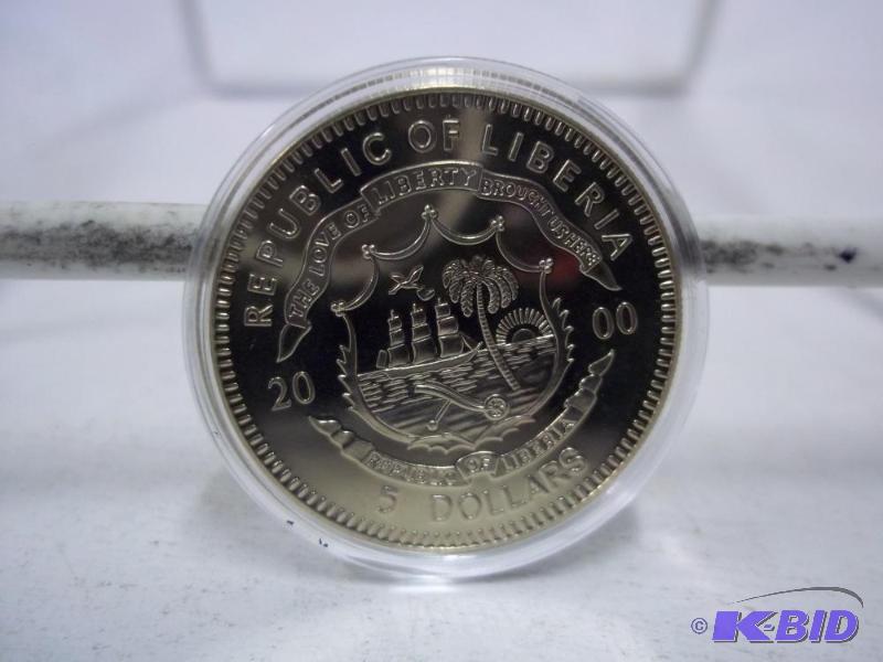 lot 57 image: 2000 Republic of Liberia $5 History of Americ...