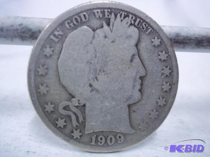 lot 59 image: 1909 Barber Half Dollar...