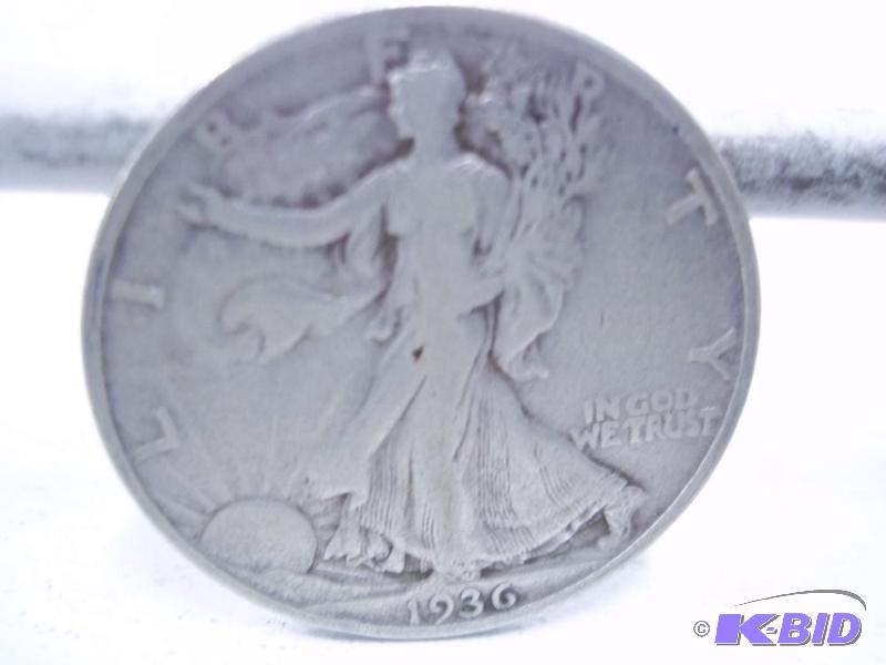 lot 64 image: 1936 Walking Liberty Half Dollar...