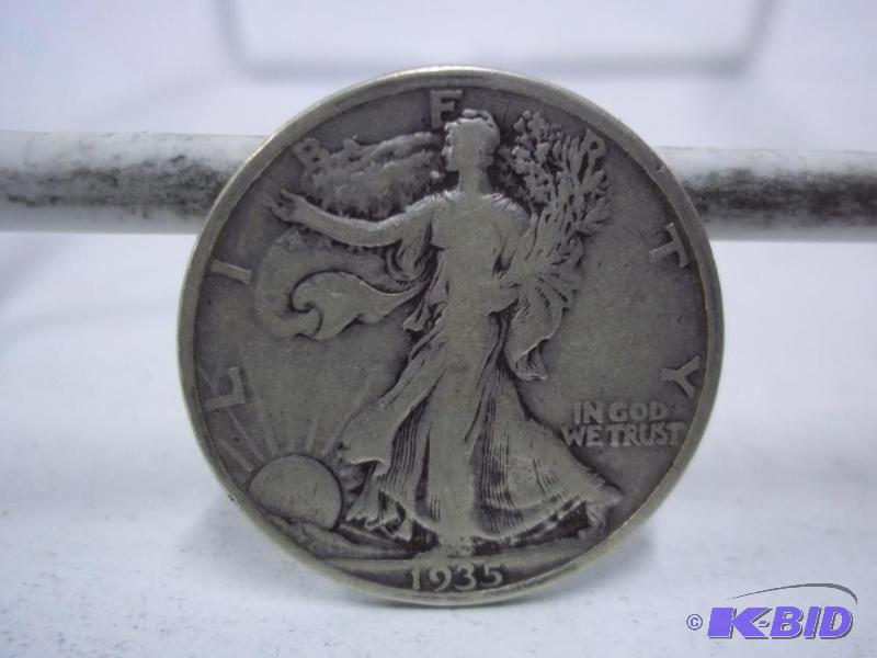 lot 66 image: 1935 Walking Liberty Half Dollar...
