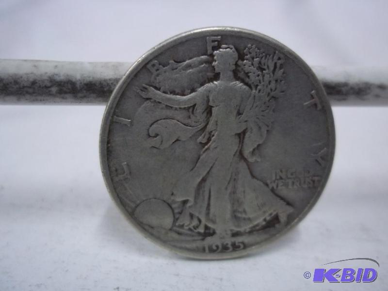 lot 71 image: 1935 Walking Liberty Half Dollar...