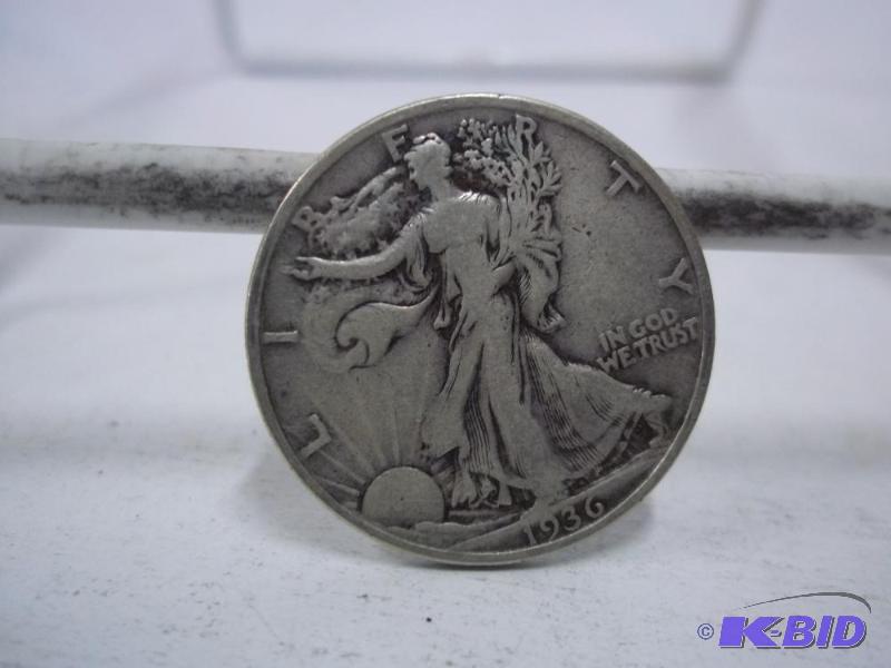 lot 72 image: 1936 Walking Liberty Half Dollar...