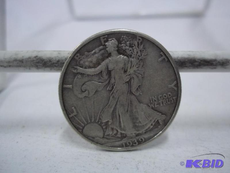 lot 75 image: 1939 Walking Liberty Half Dollar...
