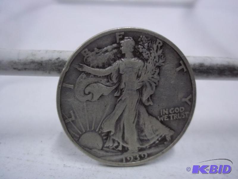 lot 76 image: 1939 Walking Liberty Half Dollar...