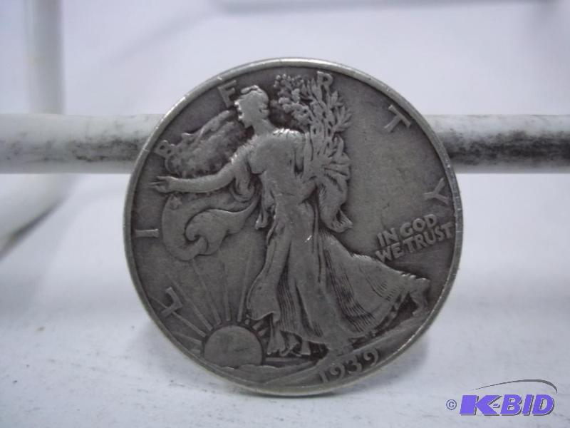 lot 77 image: 1939 Walking Liberty Half Dollar...