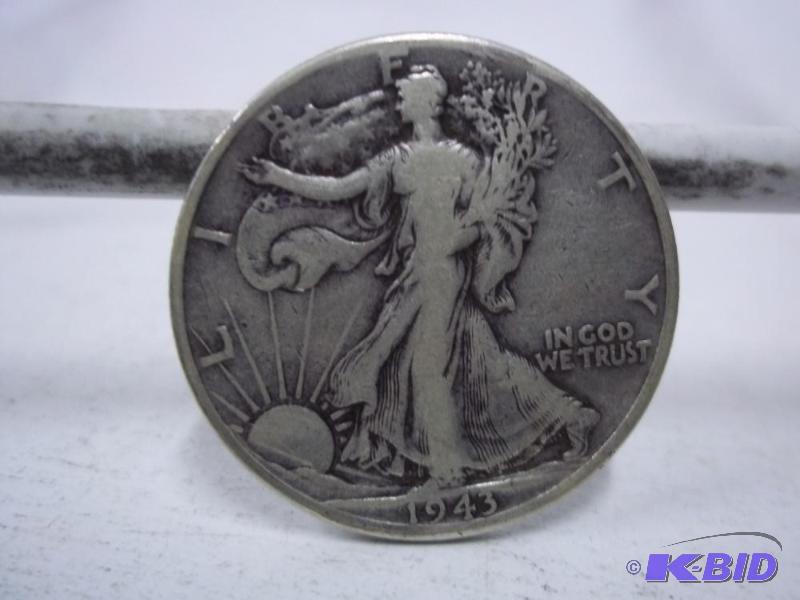 lot 78 image: 1943 Walking Liberty Half Dollar...
