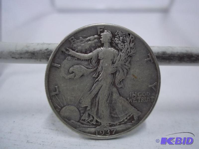 lot 80 image: 1937 Walking Liberty Half Dollar...