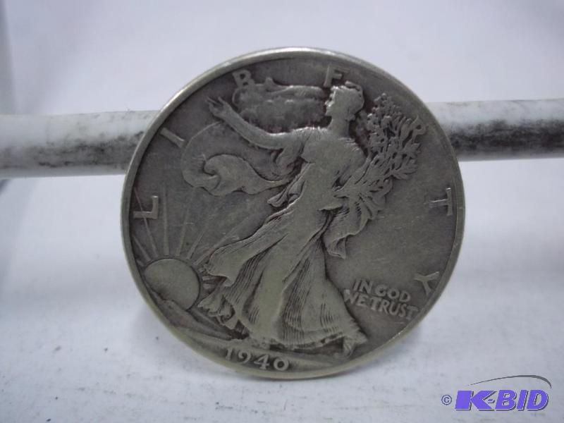 lot 82 image: 1940 Walking Liberty Half Dollar...