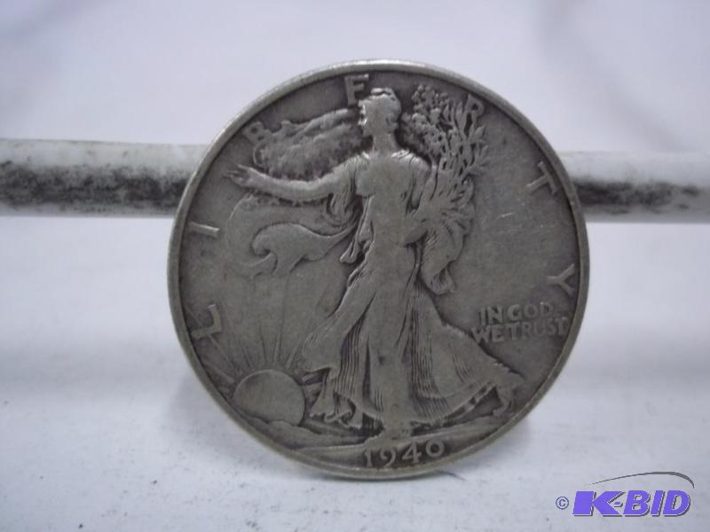 lot 83 image: 1940 Walking Liberty Half Dollar...