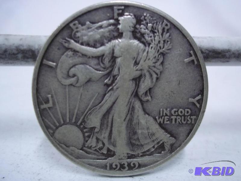 lot 84 image: 1939 Walking Liberty Half Dollar...