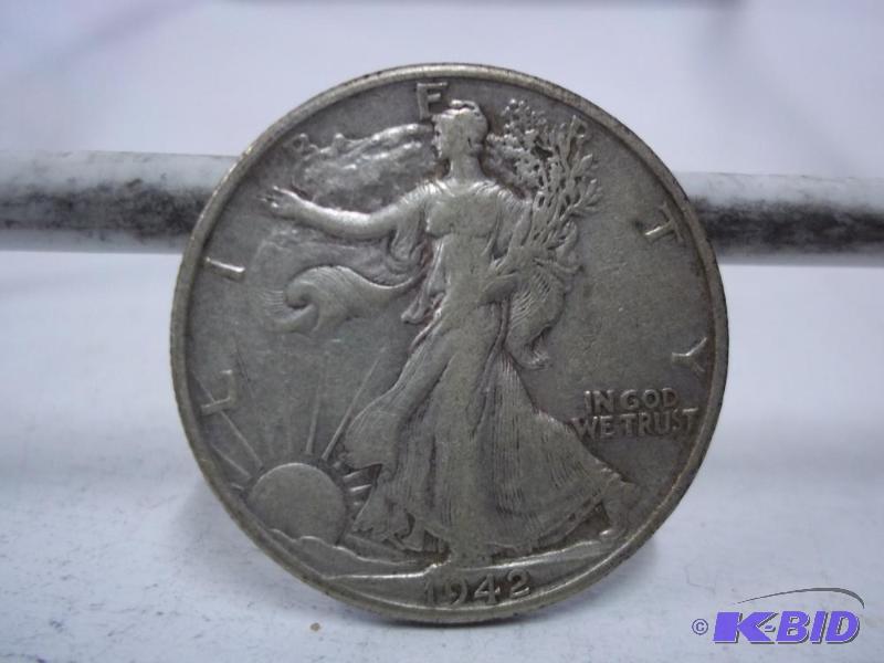 lot 88 image: 1942 Walking Liberty Half Dollar...