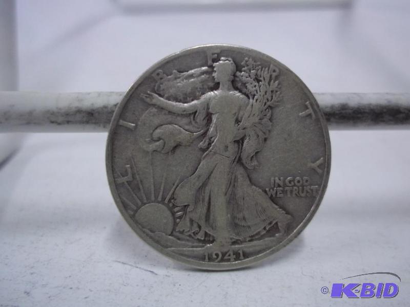 lot 91 image: 1941 Walking Liberty Half Dollar...