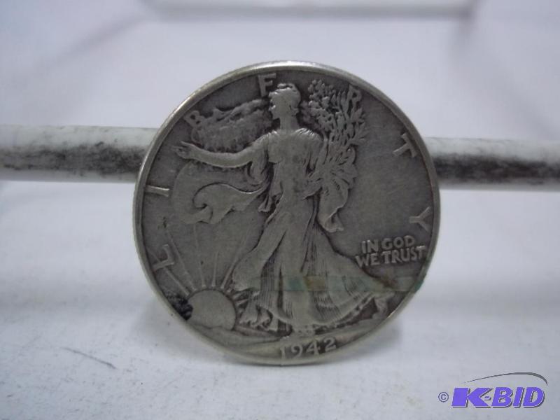 lot 94 image: 1942 Walking Liberty Half Dollar...