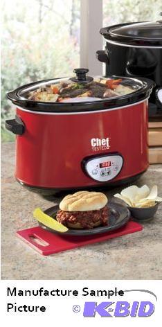 lot 101 image: Chef Tested 8.5 Quart Digital Slow Cooker - R...