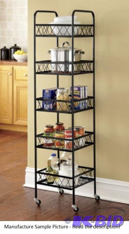 lot 13 image: Five Tier Kitchen Tower - Black -&nbspSolve ...