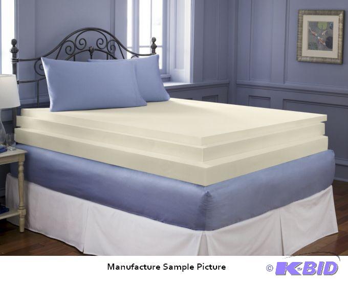 lot 152 image: Memory Foam Mattress Topper - 3" x 55&qu...
