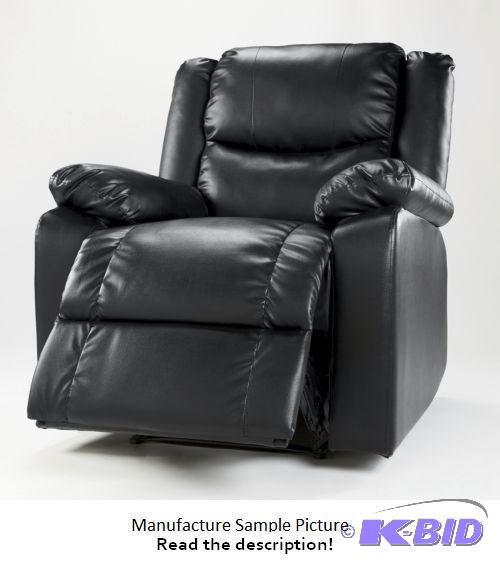 lot 156 image: Black Like Leather Recliner Massage Chair Who...