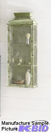 lot 162 image: Rustic Medicine Cabinet - Sage - Chic metal c...