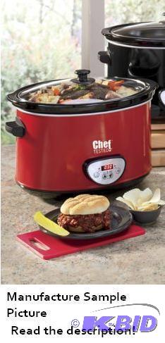 lot 167 image: Chef Tested 8.5 Quart Digital Slow Cooker - R...