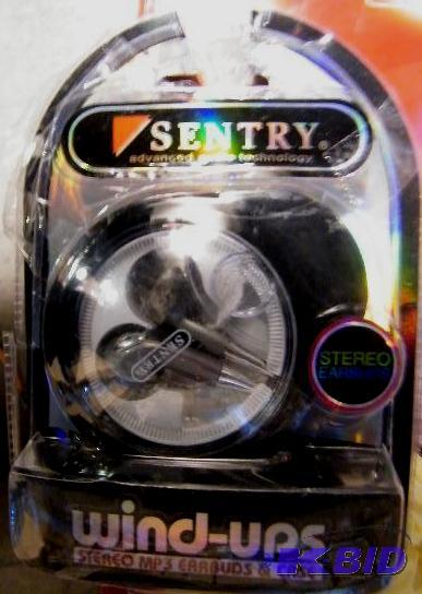 lot 171 image: Sentry Wind Up Stereo&nbspEarbuds and Case -...