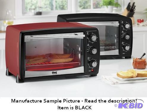 lot 25 image: Chef Tested 23 Liter Convection Oven - Black ...