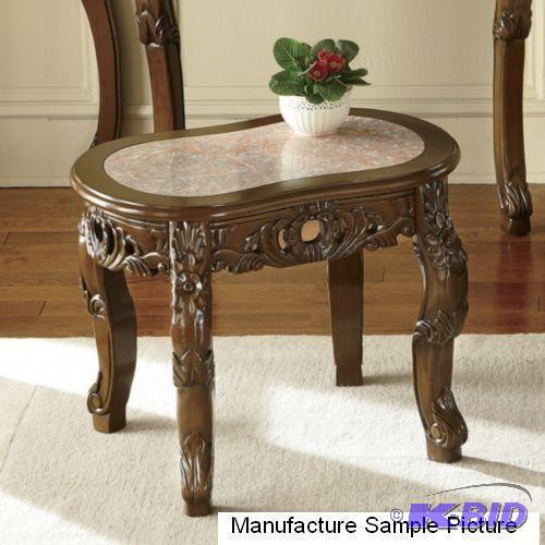 lot 28 image: Hand Carved New Marble End Table -&nbspMarbl...