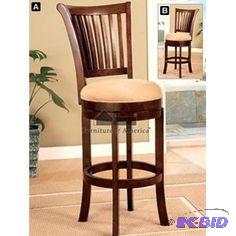 lot 35 image: Mission Back Swivel Bar Stool - White - 29&qu...