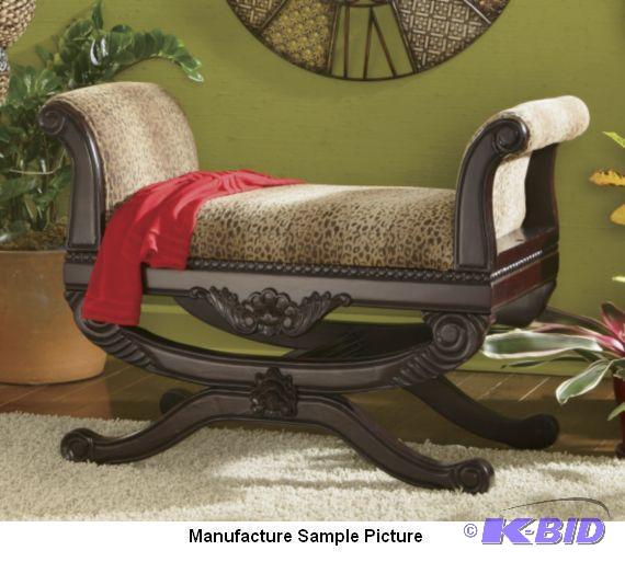 lot 5 image: Leopard Bench - Classic styling with an eleme...