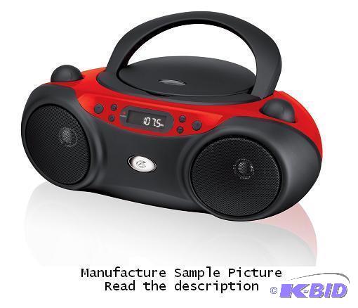 lot 50 image: GPX Top Loading CDRadio Boombox - Red - Mode...