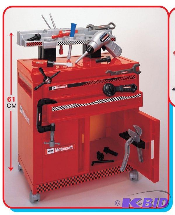 lot 57 image: Toy Tool Box and Car Kit - Has assembly instr...