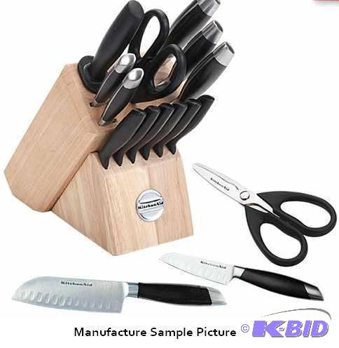 lot 6 image: KitchenAid 14 Piece Fine Edge Forged Cutlery ...