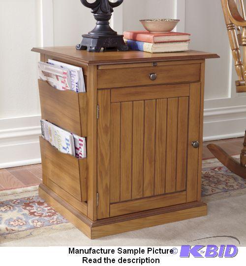 lot 70 image: Oak Space Saver End Table - Clever design mar...