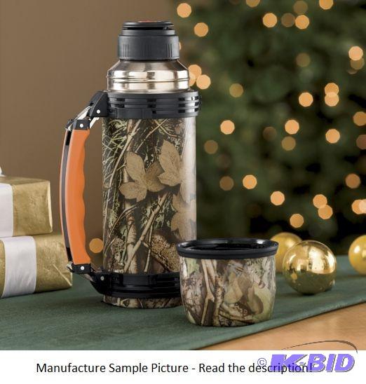 lot 73 image: Camo Thermos -&nbspSturdy metal, it holds 34...