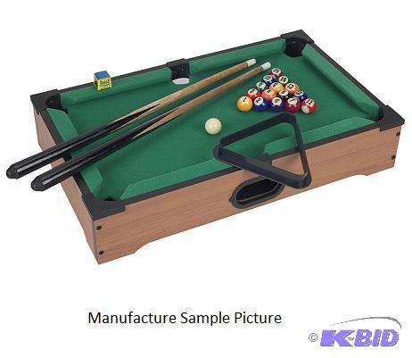 lot 79 image: Table Top Pool Table -&nbspBalls return to t...