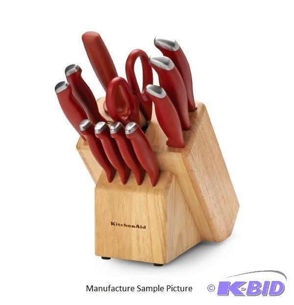 lot 92 image: Kitchenaid Cutlery Set - 12 Piece - Knives ar...