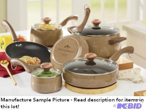 lot 98 image: Paula Deen Cookware Set - Color is honey -&nb...