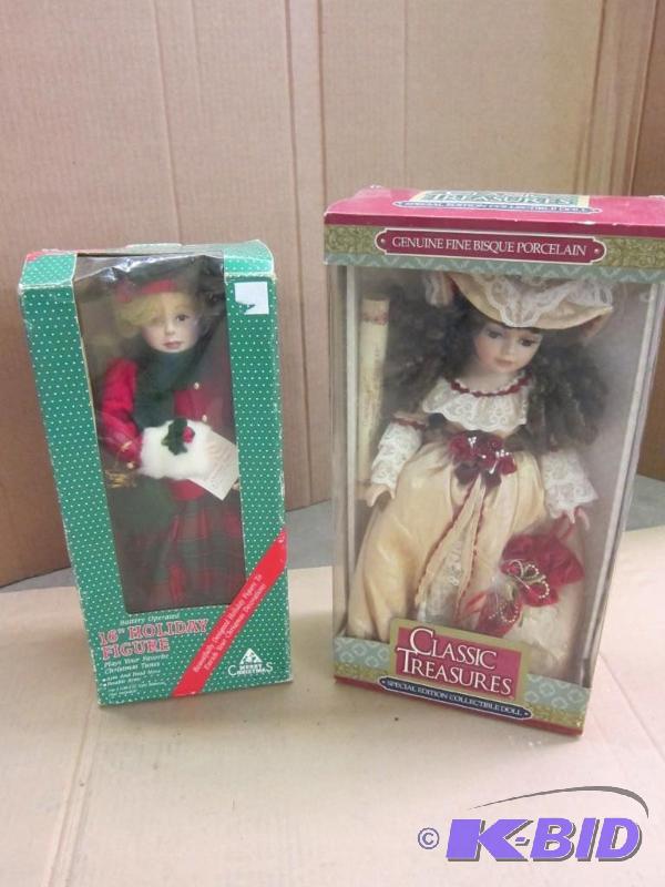 lot 29 image: 1 Collectible Doll & 1 Holiday Doll